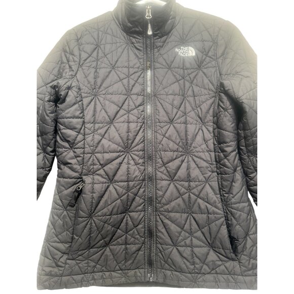 The North Face Diamond Puffer Jacket Womens Small Black Thermball Insulated Fall - Picture 15 of 16